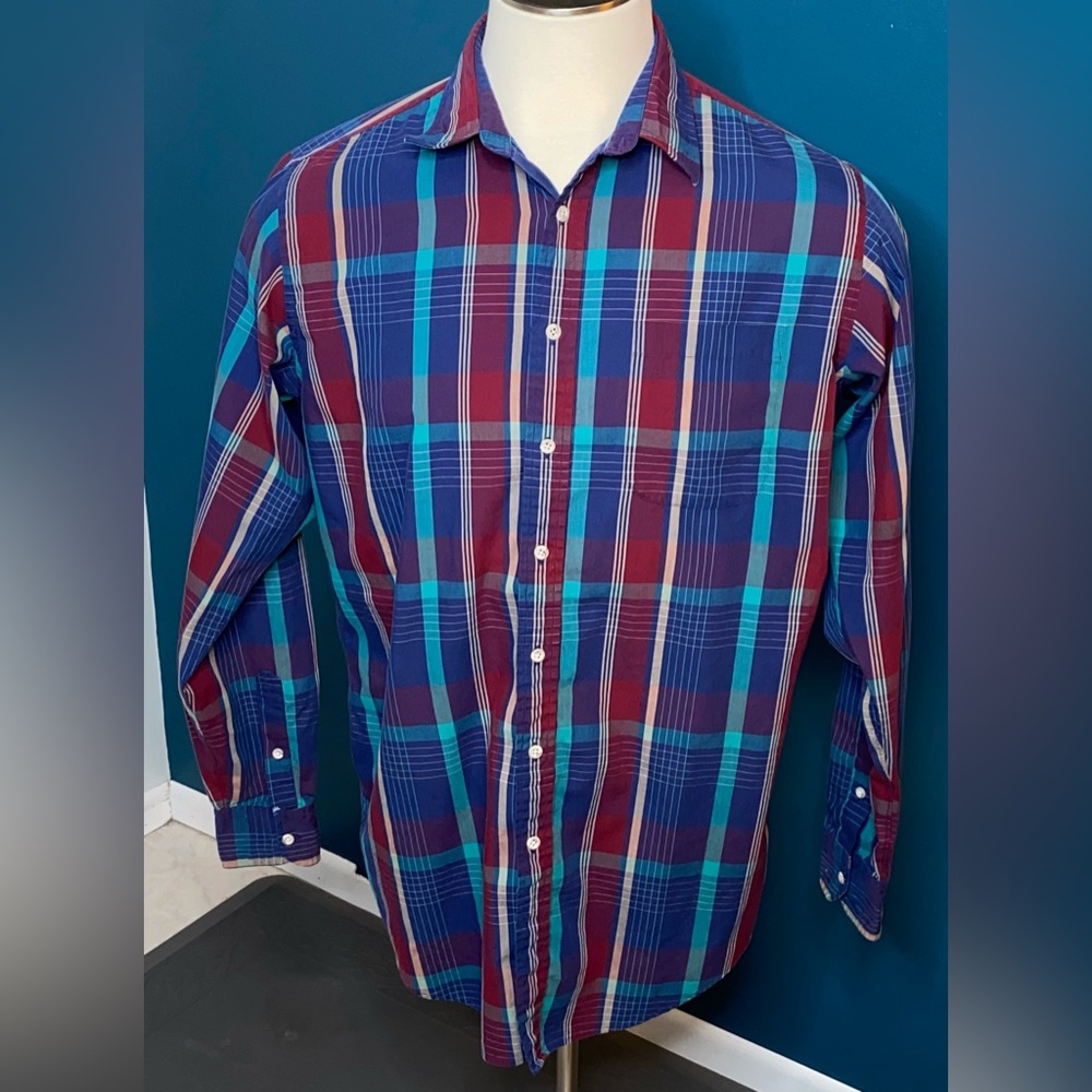 Nordstrom Mens Long Sleeve Button Down Dress Shirt - Large Tall - Picture 1 of 9